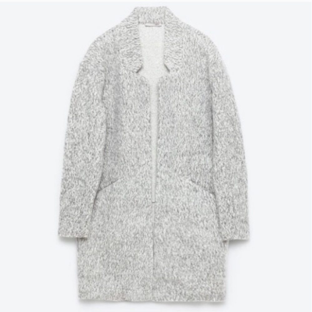 Zara Grey Marl Midi Jacket